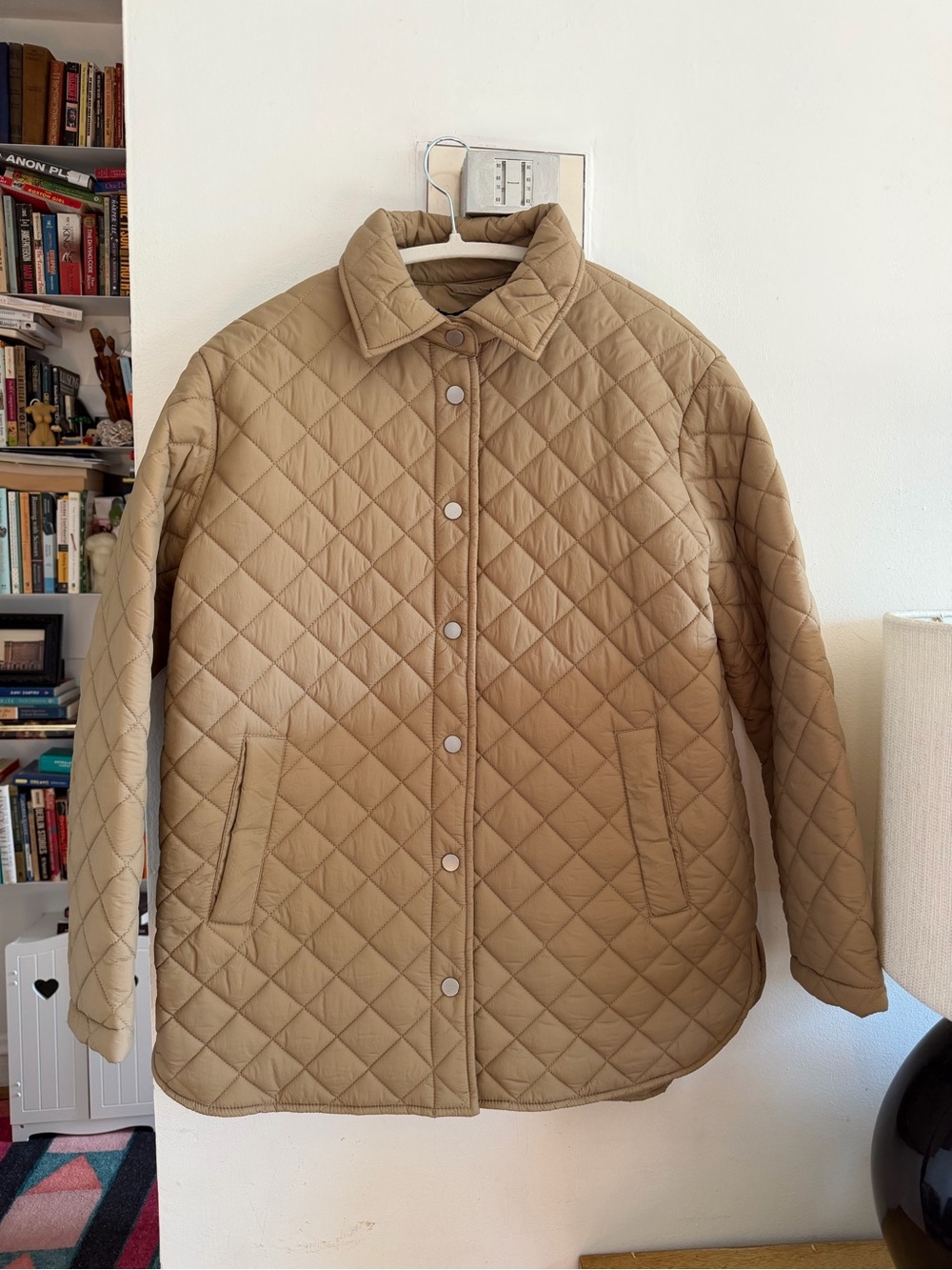 ZARA NWT Quilted Tan Taupe Water-Resistant Light Puffer Jacket